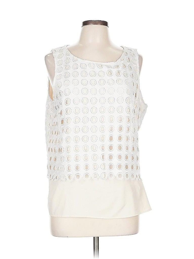 ANN TAYLOR Pre-owned Sleeveless Blouse In White