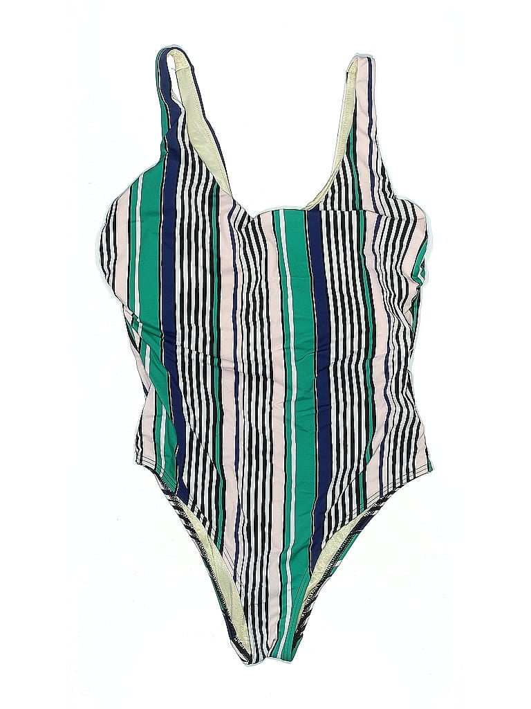 Pre-owned Eloquii One Piece Swimsuit In Green