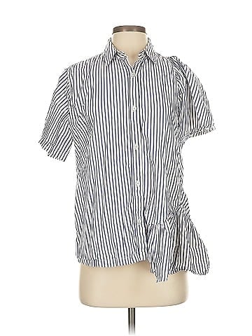 Clu Striped Ruffle Detail Shirt (view 1)