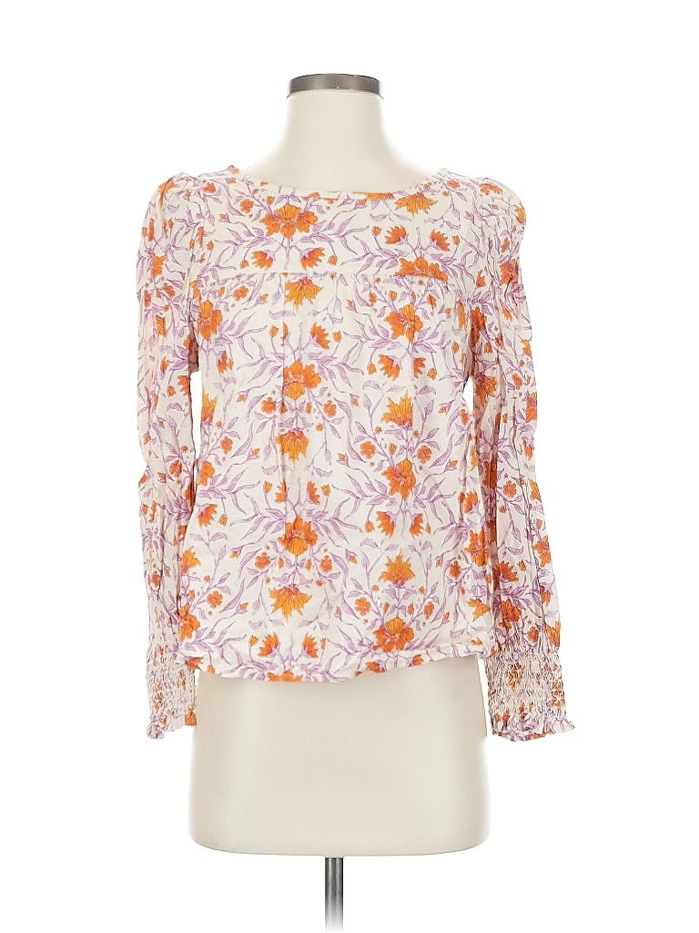 Pre-owned Universal Thread Long Sleeve Blouse In Orange