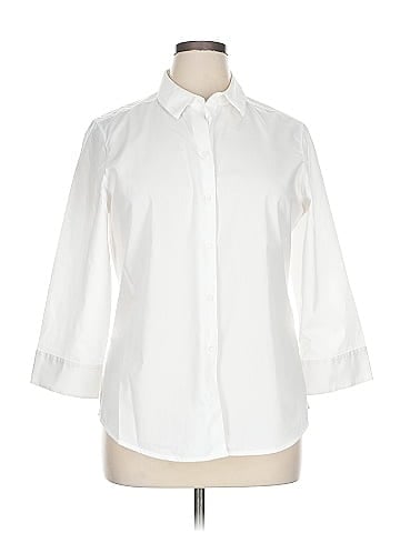 Foxcroft 3/4 Sleeve Button-Down Shirt (view 1)