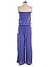 Sunny Leigh 100% Rayon Color Block Purple Jumpsuit Size L - photo 2
