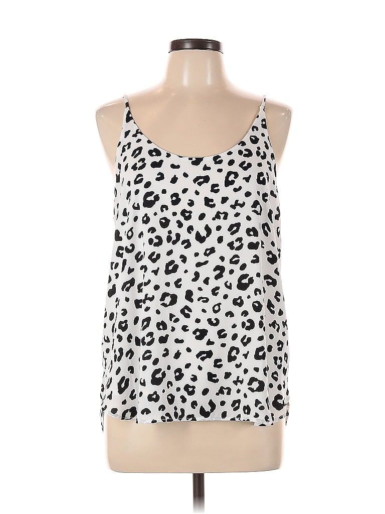 Pre-owned Ann Taylor Loft Sleeveless Top White Halter Neckline Tops
