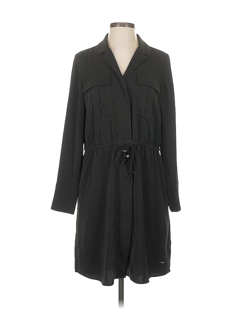 Pre-owned Tommy Hilfiger Trenchcoat In Black
