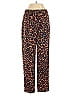 J.Crew 100% Polyester Animal Print Brown Tan Casual Pants Size 2 - photo 1