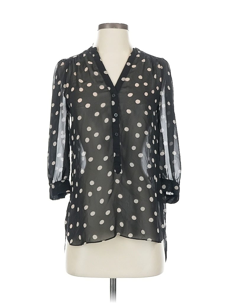 Pre-owned Lc Lauren Conrad 3/4 Sleeve Blouse In Black