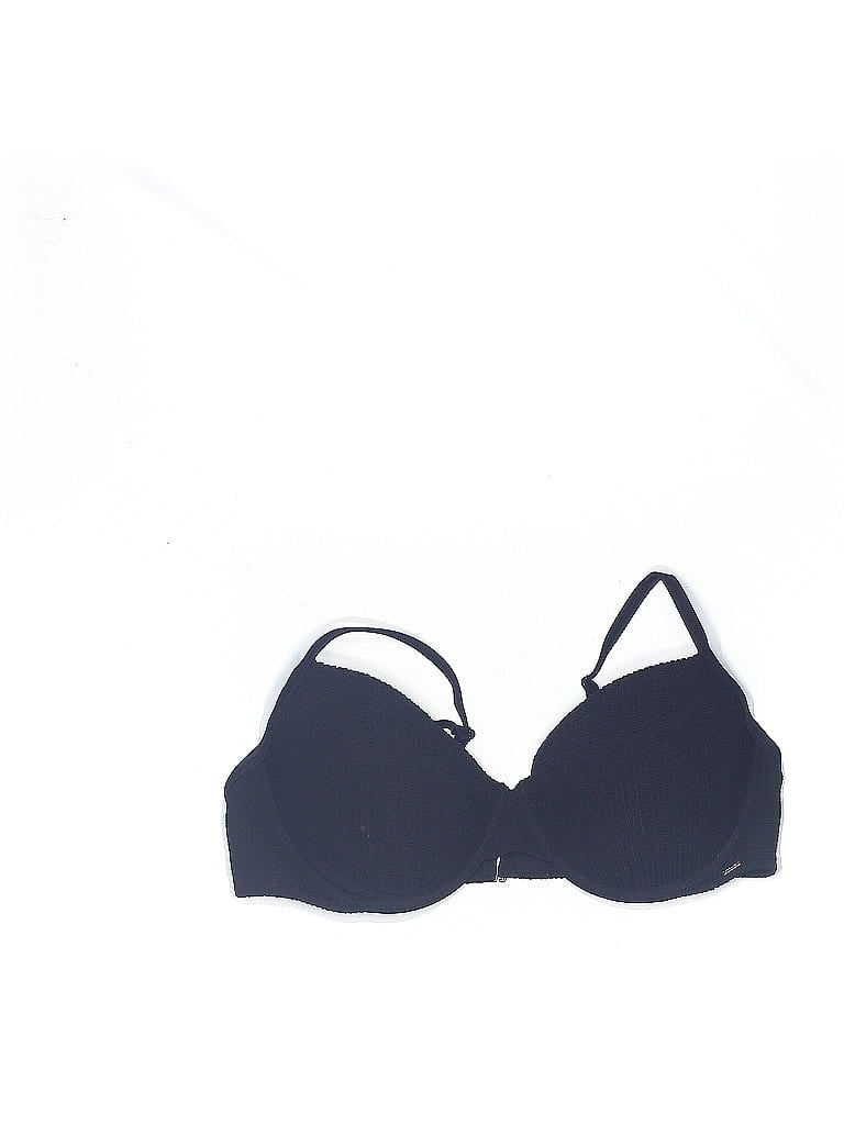 Pre-owned Victoria's Secret Pink Swimsuit Top Black Solid Pattern Swimwear