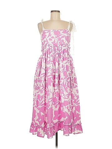 Peter Som Collective Pink Floral Midi Dress (view 1)