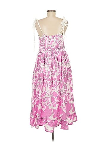 Peter Som Collective Pink Floral Midi Dress (view 2)