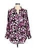 Belle By Kim Gravel Paisley Purple Long Sleeve Blouse Size 1X - photo 1