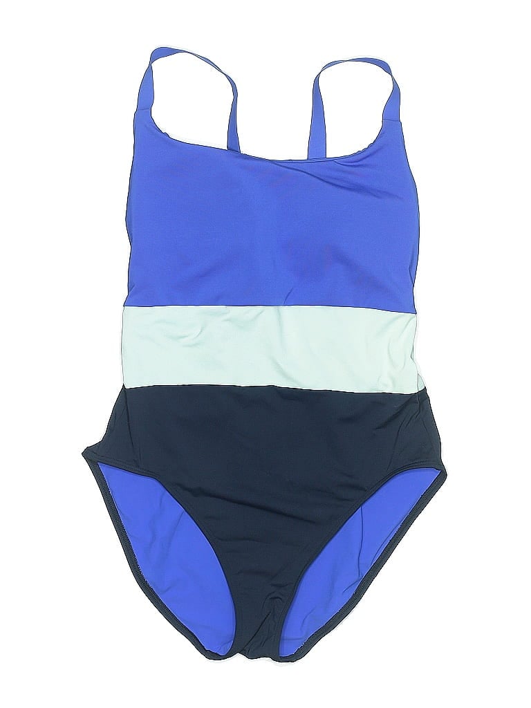 Pre-owned Athleta One Piece Swimsuit In Blue
