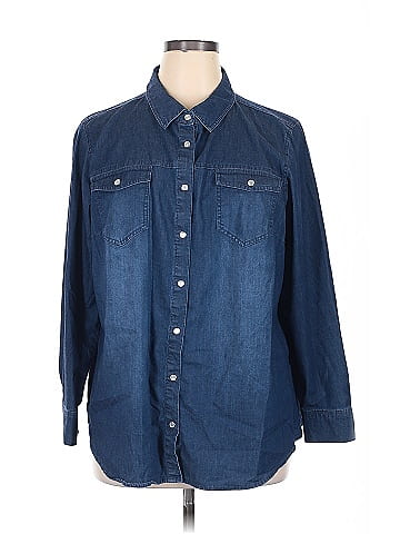 Belle By Kim Gravel Long Sleeve Button-Down Shirt (view 1)