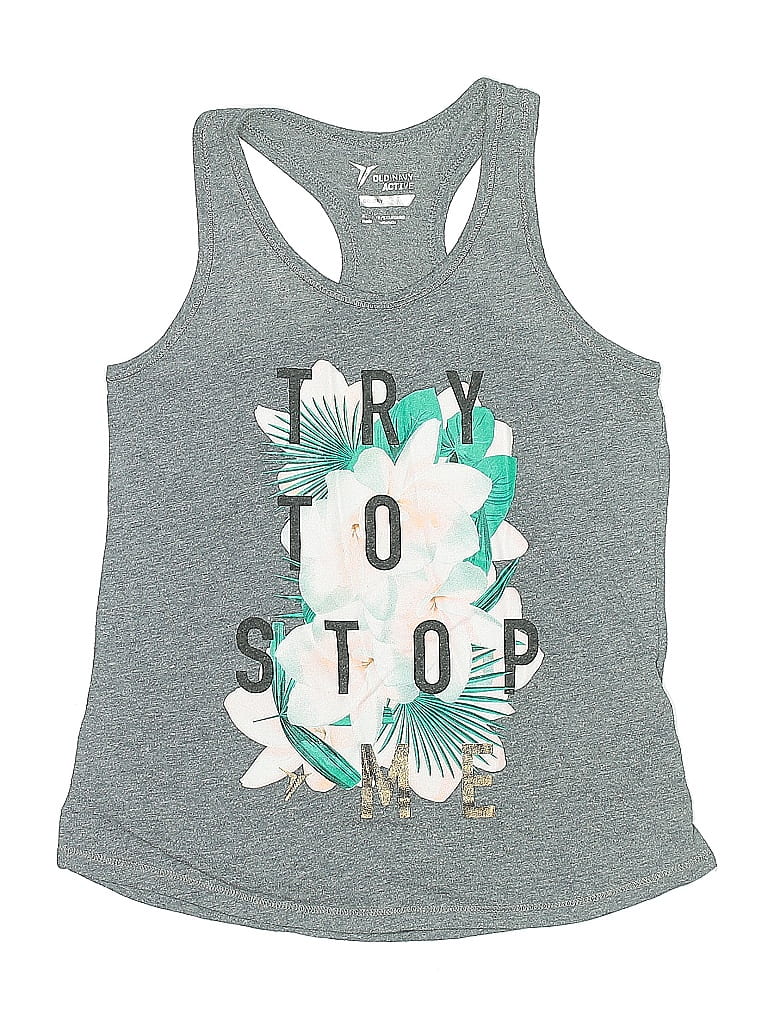 Pre-owned Active By Old Navy Kids' Tank Top Gray Halter Neckline Tops