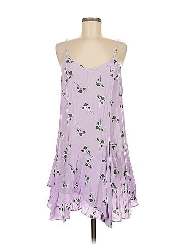 Thakoon Collective Purple Floral Slip Dress (view 1)
