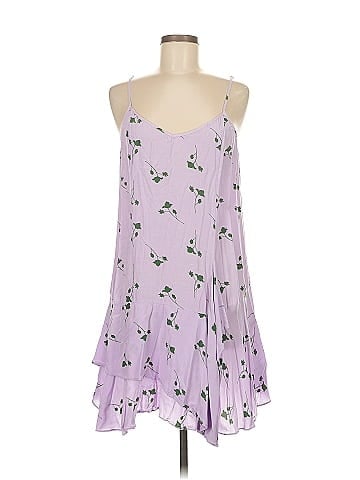 Thakoon Collective Purple Floral Slip Dress (view 1)