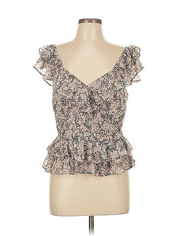 Marissa Webb Collective Floral Ruffle V-Neck Top (view 1)