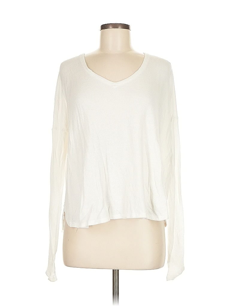 Pre-owned Feel The Piece Long Sleeve T-shirt In White