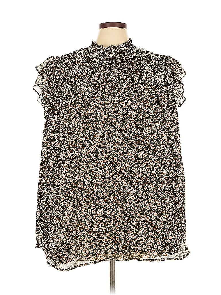 Pre-owned Pleione Sleeveless Blouse In Black