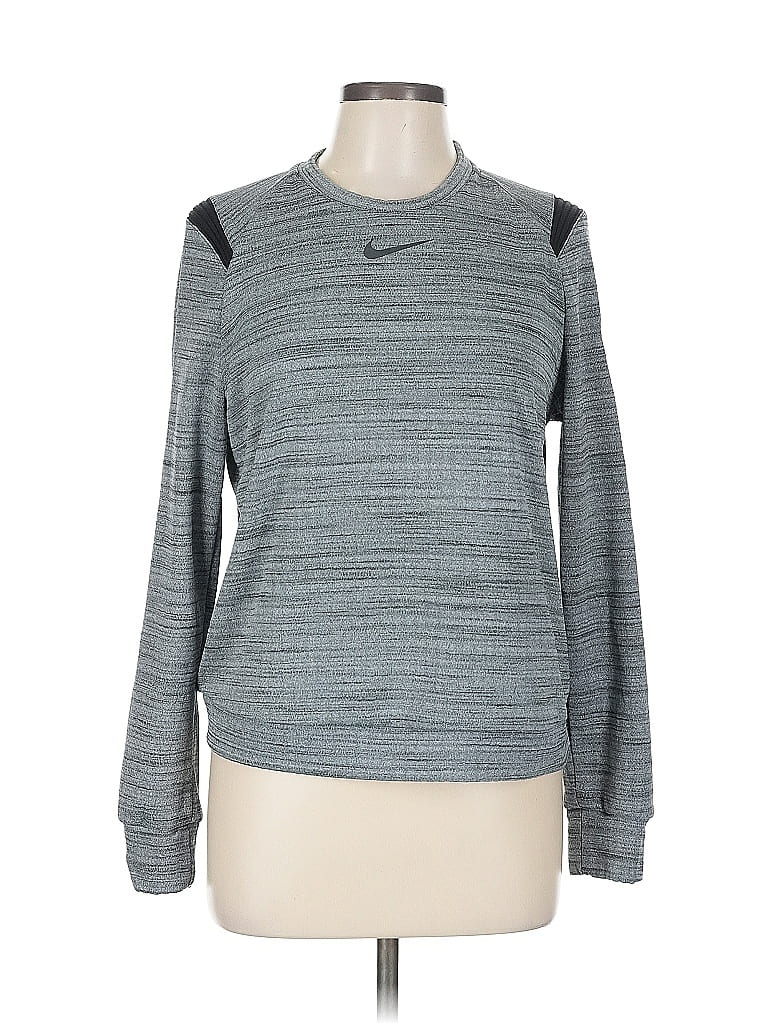 Pre-owned Nike Long Sleeve T-shirt In Gray