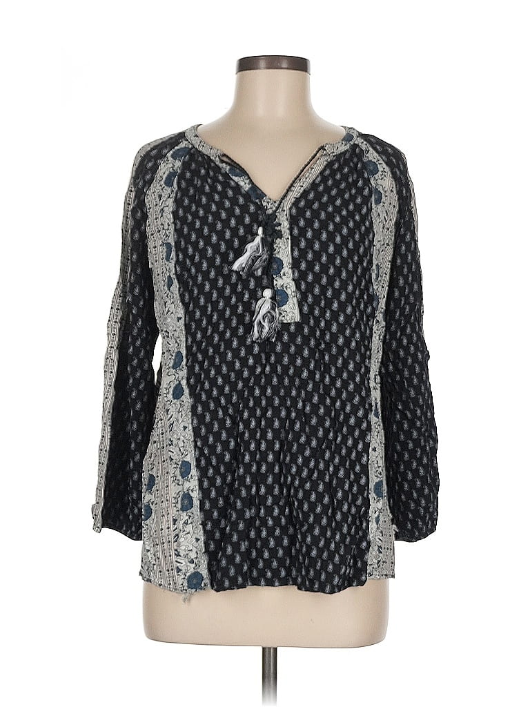 Pre-owned New Directions 3/4 Sleeve Blouse In Blue