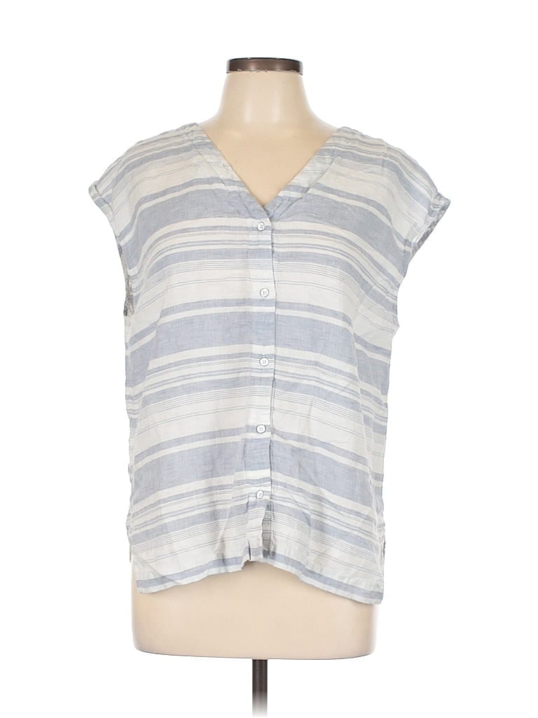 Pre-owned Cynthia Rowley Tjx Short Sleeve Blouse In White