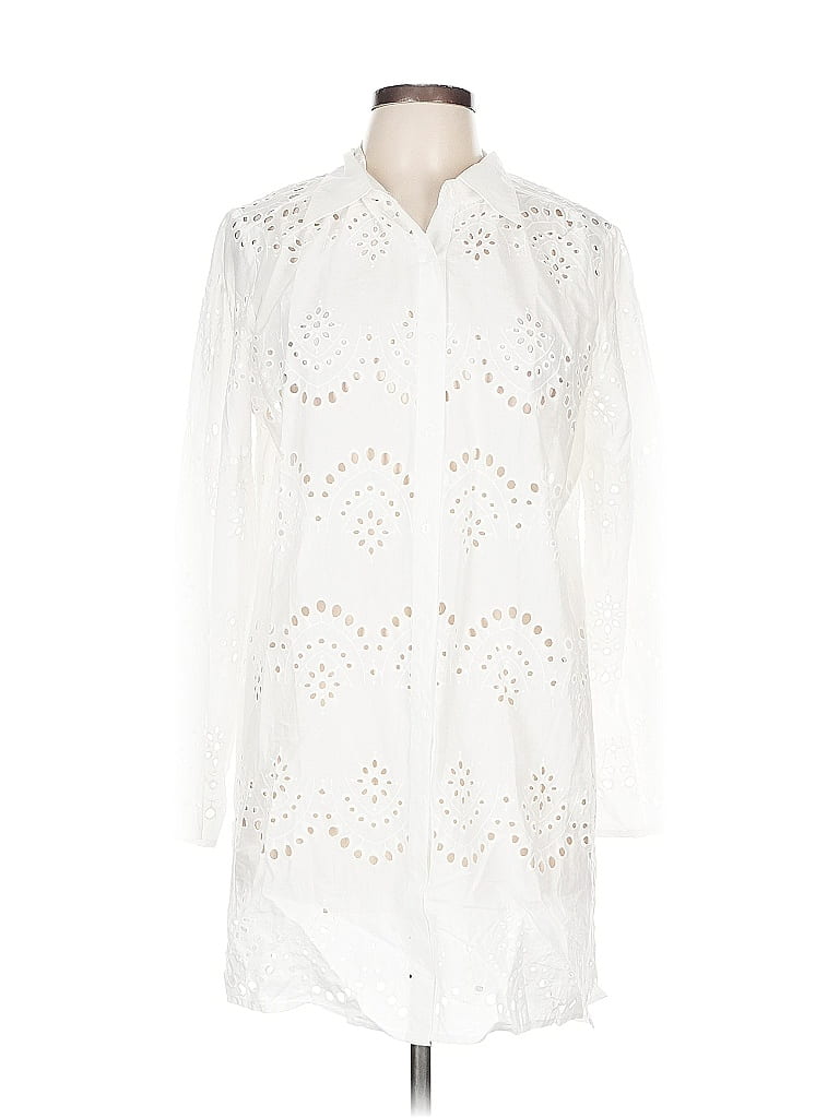 Pre-owned Adiva 3/4 Sleeve Blouse In White