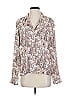 Karen Kane 100% Viscose Paisley Silver Long Sleeve Blouse Size S - photo 1