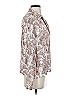 Karen Kane 100% Viscose Paisley Silver Long Sleeve Blouse Size S - photo 3