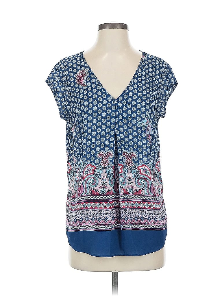Pre-owned Dr2 Short Sleeve Blouse In Blue
