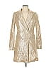 Sfizio 100% Polyester Metallic Gold Tan Sequin Blazer Dress Size EU (IT) 38 / US 2 - photo 1
