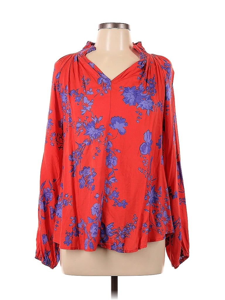 Click to view more detailed imagery on our partner's website Pre-owned Bucketlist Long Sleeve Blouse In Red