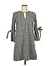 Waverly Grey Plaid Gray Tie Sleeve Plaid Shift Size XS - photo 1