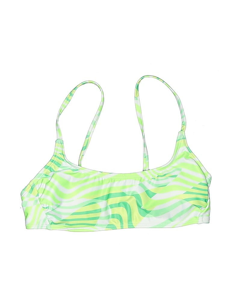 Pre-owned Xhilaration Swimsuit Top Green Swimwear