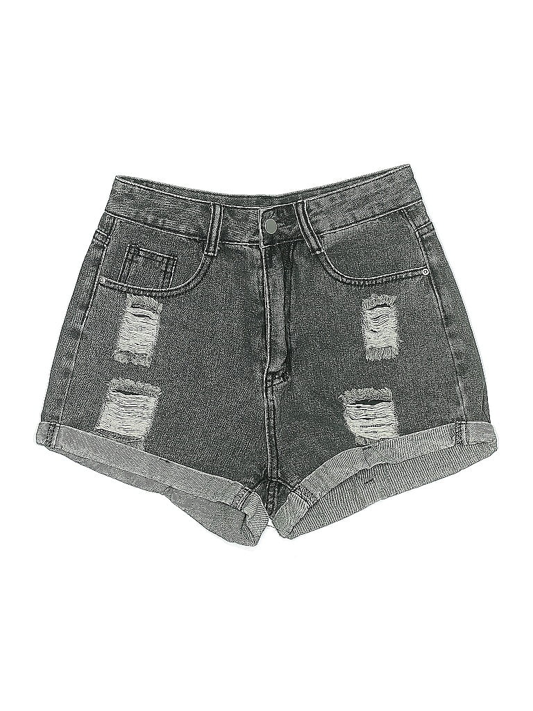 SHEIN Pre-owned Denim Shorts In Gray