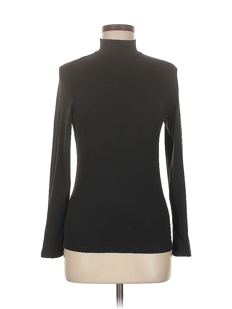 Pre-owned Ekouaer Long Sleeve Turtleneck In Black