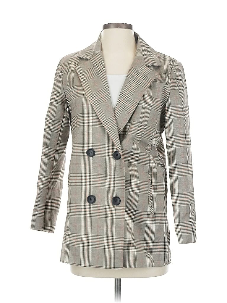 Pre-owned Assorted Brands Blazer Jacket In Gray