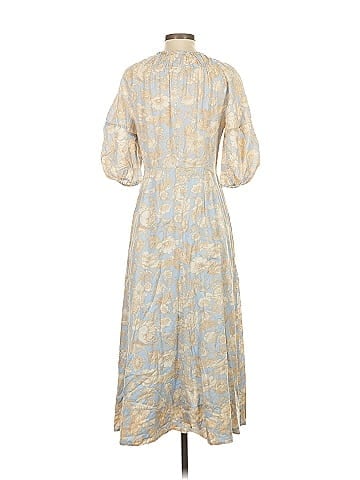 Rebecca Taylor Short Sleeve Satin Leaf Dress (view 2)