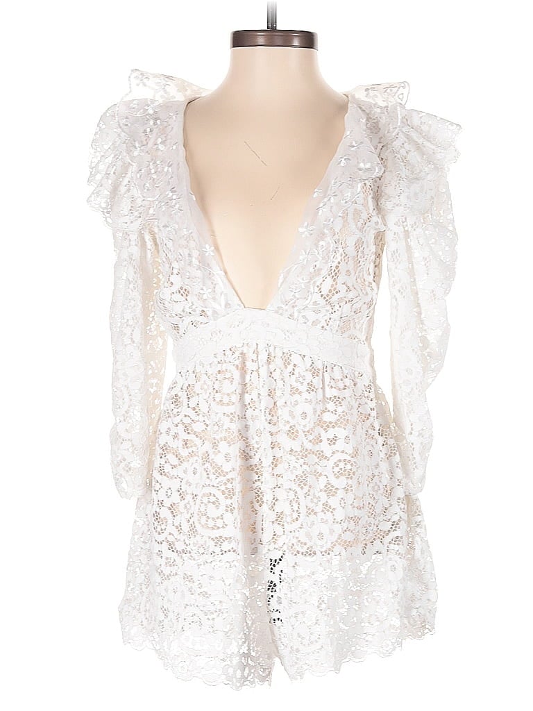 Pre-owned For Love & Lemons Romper In White