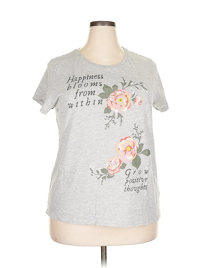 Pre-owned Assorted Brands Short Sleeve T-shirt In Gray