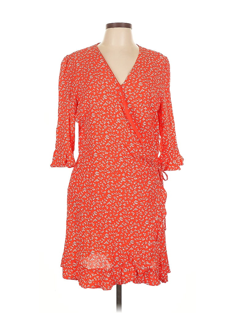 Pre-owned Ann Taylor Loft Casual Dress In Orange