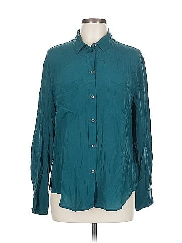 Madewell Long Sleeve Silk Top (view 1)