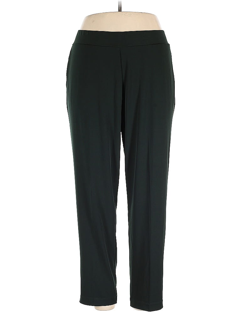 Susan Graver Solid Black Casual Pants Size 1X - photo 1