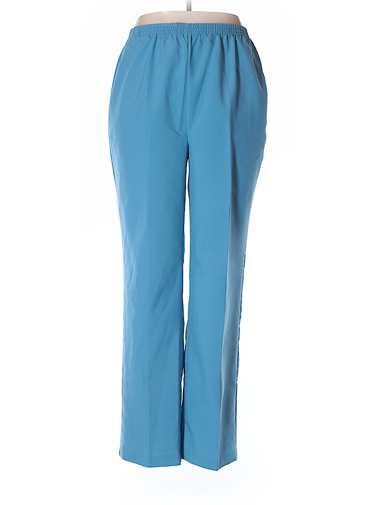 Sara Morgan for Haband 100% Polyester Solid Blue Casual Pants Size 16 ...