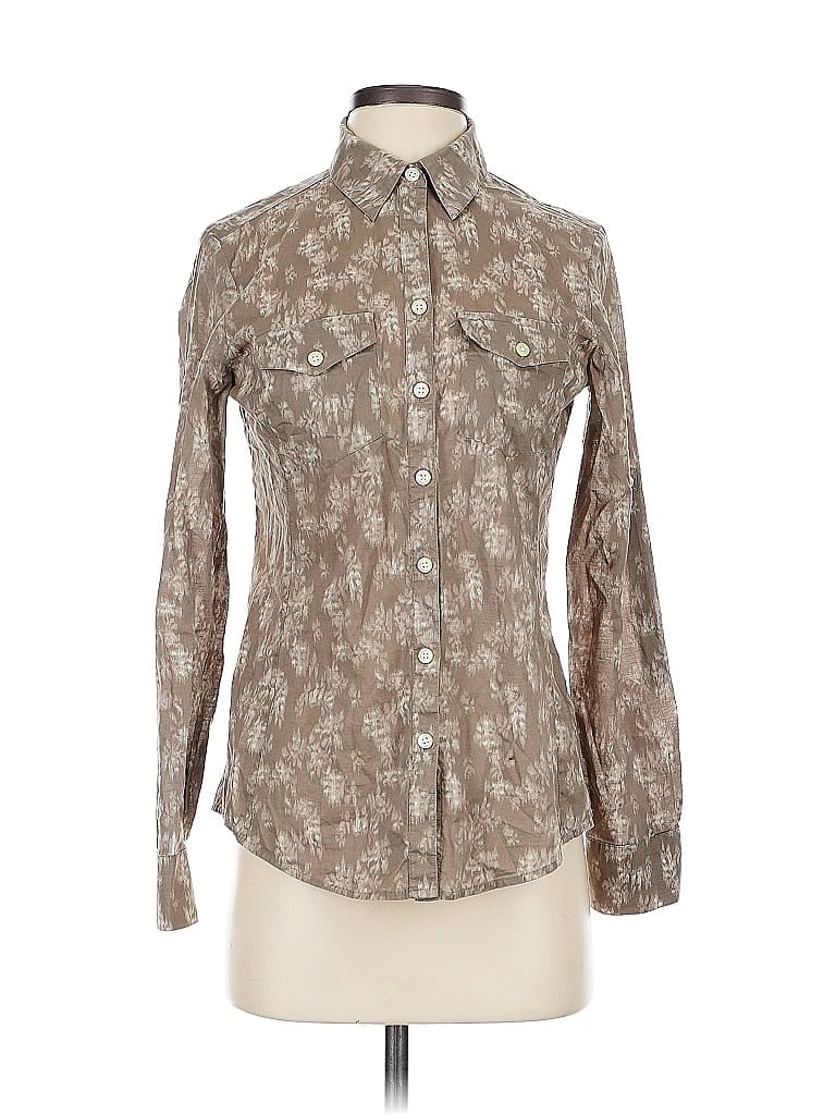 Pre-owned Banana Republic Long Sleeve Button Down Shirt In Brown