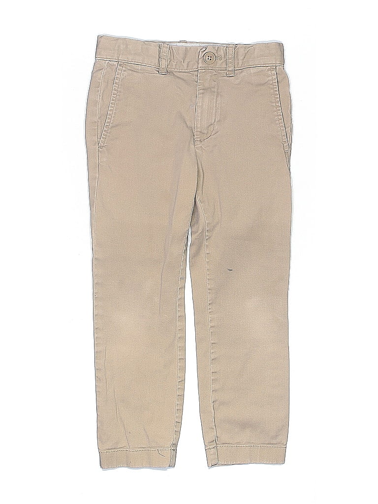Pre-owned Crewcuts Outlet Kids' Khaki Pant In Brown