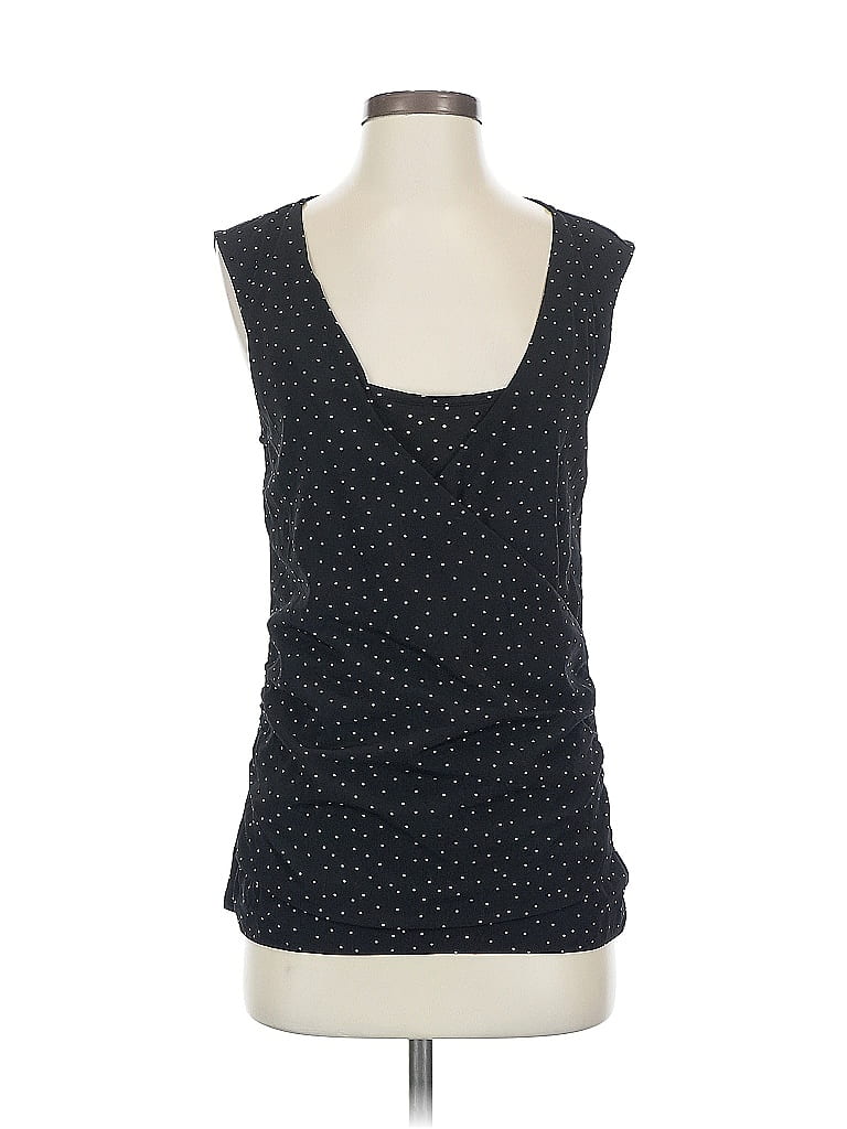 ANN TAYLOR Pre-owned Sleeveless Top Black Scoop Neck Tops