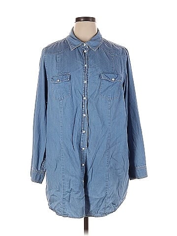 Lane Bryant 3/4 Sleeve Button-Down Shirt (view 1)