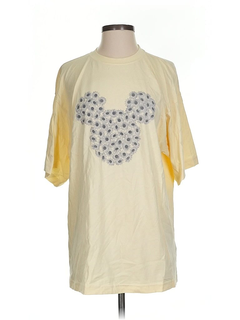 H&M Pre-owned Short Sleeve T-shirt In Yellow