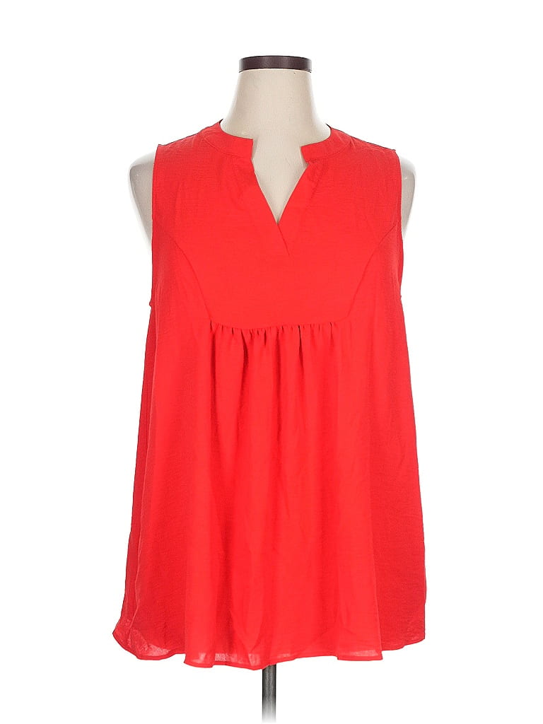 Pre-owned Gilli Sleeveless Blouse In Red