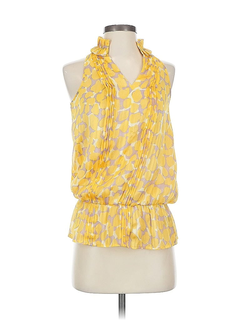 Pre-owned The Limited Sleeveless Blouse In Yellow